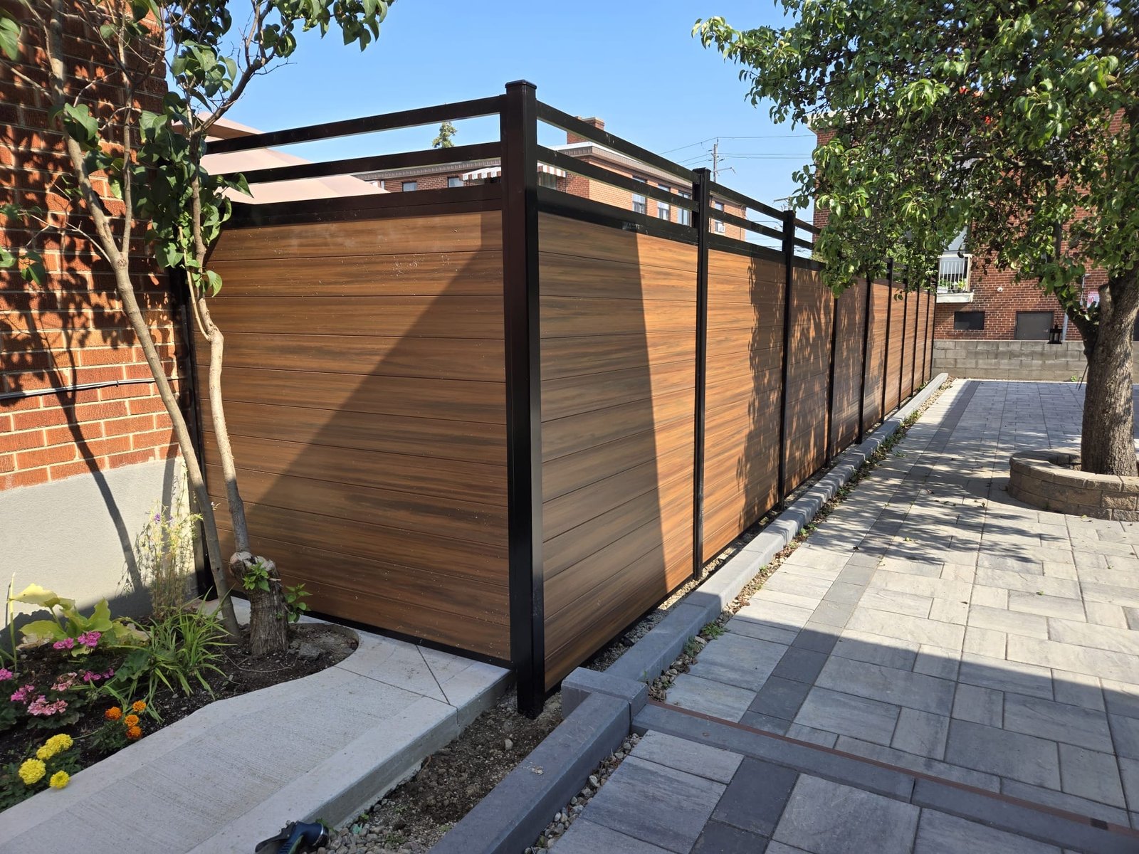 Horizontal Chai Grey Vinyl Fence - Image 4